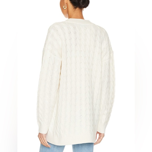 NWT Alice + Olivia Bradford Cable Grandpa Cardigan - Picture 2 of 11